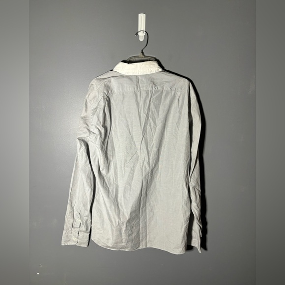 J.Crew Grey Button Up Slim Shirt Mens Size Large - Picture 2 of 5